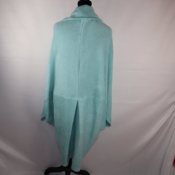 Layers by Lizden Marvelush Turquoise Knit Cocoon Hem Cardigan Women's Size XL/1X - Picture 10 of 12